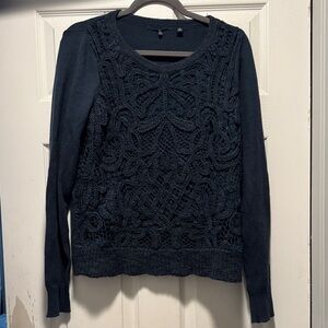Anthropologie Knitted & Knotted Wool Sweater